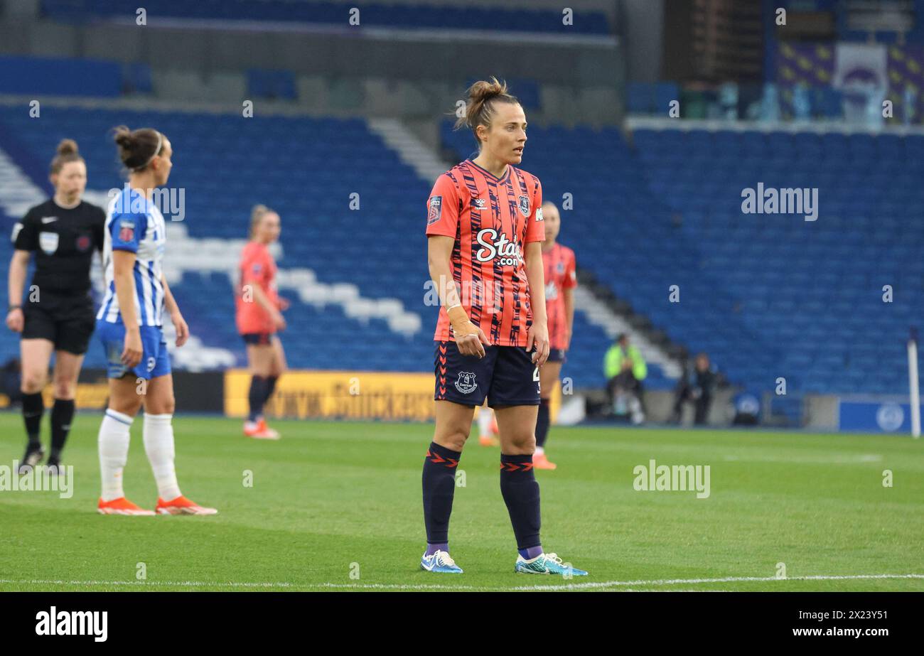 Brighton, Royaume-Uni. 19 avril 2024. Brighton, Angleterre, 19 avril 2024 : Aurora Galli (Everton 22) pendant le match WSL entre Brighton Hove Albion et Everton au stade Amex, Brighton, Angleterre, le 19 avril 2024 (Bettina Weissensteiner/SPP) crédit : SPP Sport Press photo. /Alamy Live News Banque D'Images