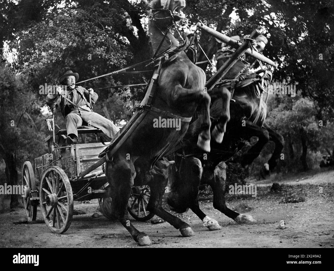 Al Thompson, sur le plateau du film, 'Cry of the Werewolf', Columbia Pictures, 1944 Banque D'Images