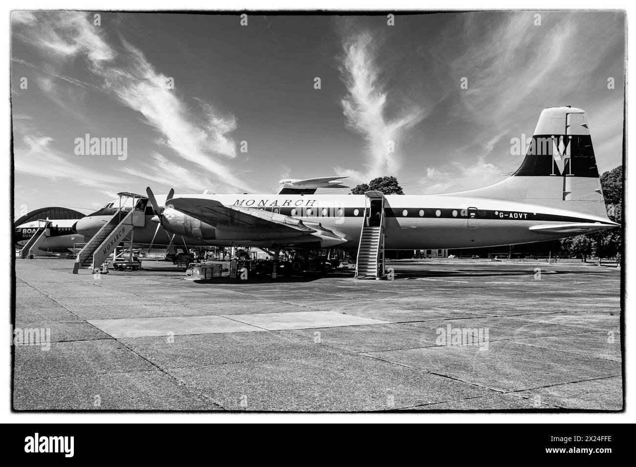 Un monarque Bristol Britannia Airways avion 1950 Banque D'Images