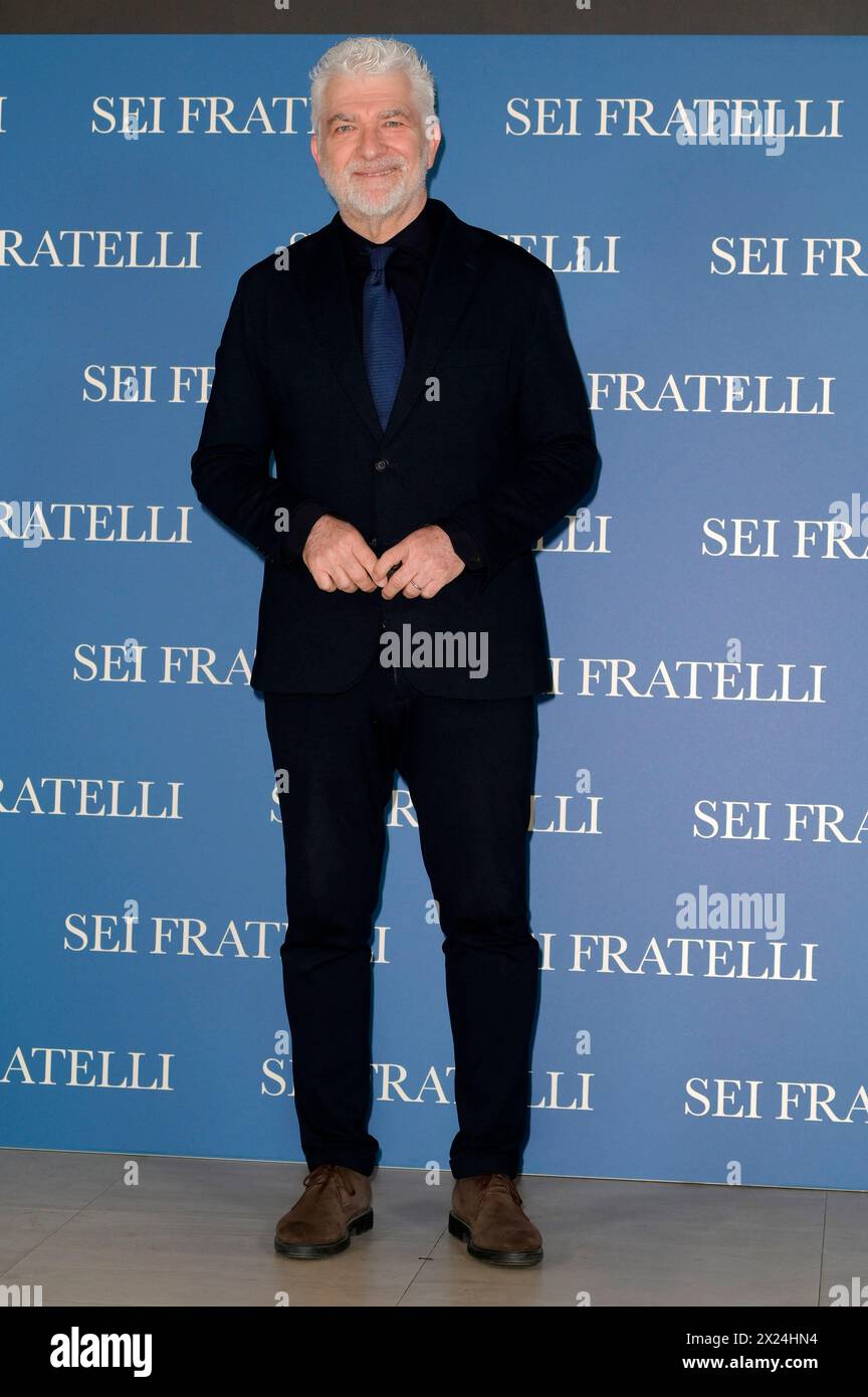 Gioele dix beim Photocall zum Kinofilm 'Sei Fratelli' im Cinema Barberini. ROM, 19.04.2024 Banque D'Images