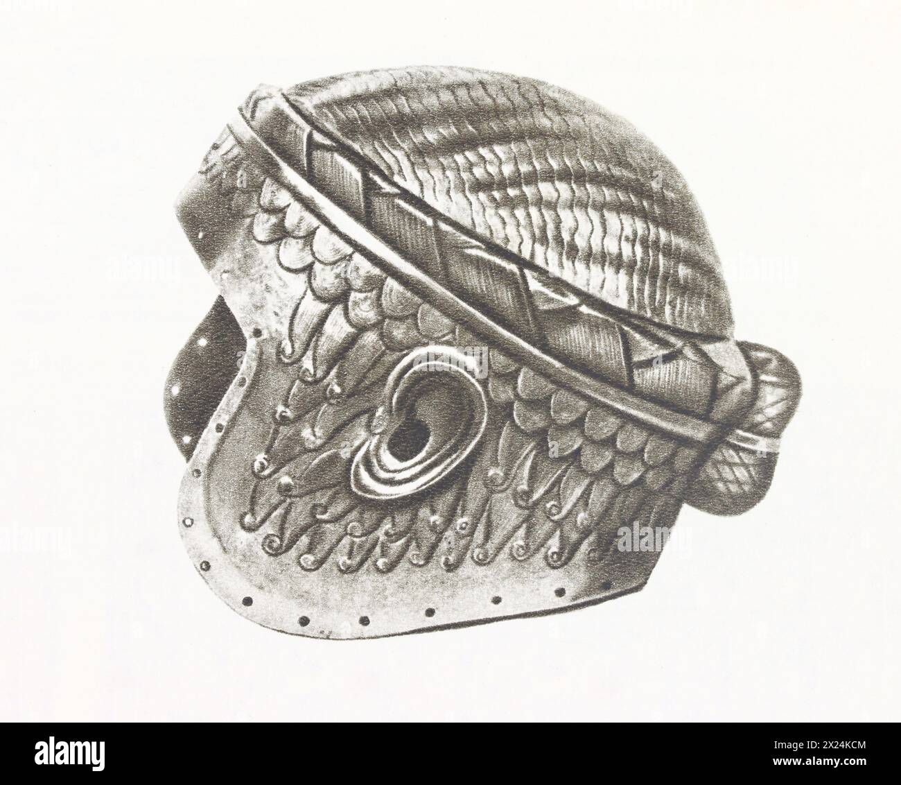 Casque doré de la sépulture royale. La première dynastie d'Ur. La première moitié du IIIe millénaire av. J.-C. Banque D'Images