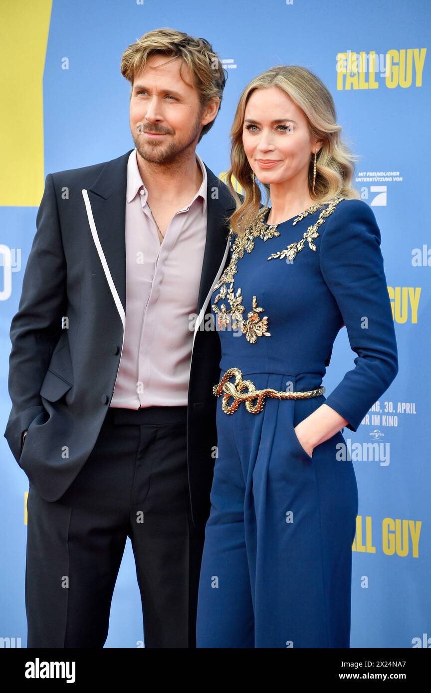 Ryan Gosling und Emily Blunt BEI der Premiere des Kinofilms 'The Fall Guy' im UCI luxe Uber Platz. Berlin, 19.04.2024 Banque D'Images