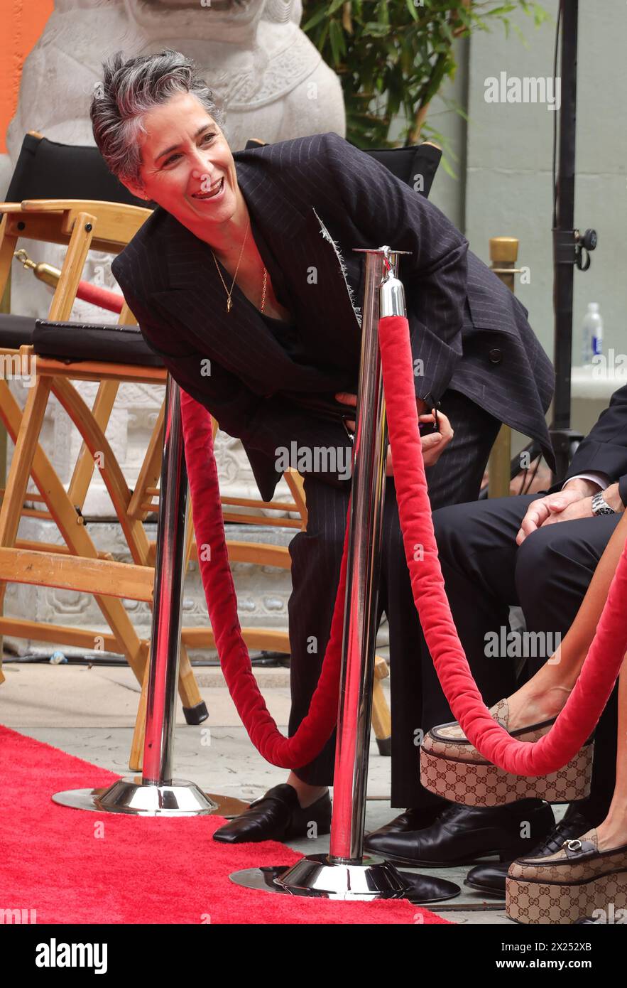 HOLLYWOOD, CA - 19 AVRIL : Alexandra Hedison à TCM organise une cérémonie d'empreinte et d'empreinte en l'honneur de Jodie Foster au TCL Chinese Theatre IMAX à Hollywood, Californie, le 19 avril 2024. Crédit : Faye Sadou/MediaPunch Banque D'Images