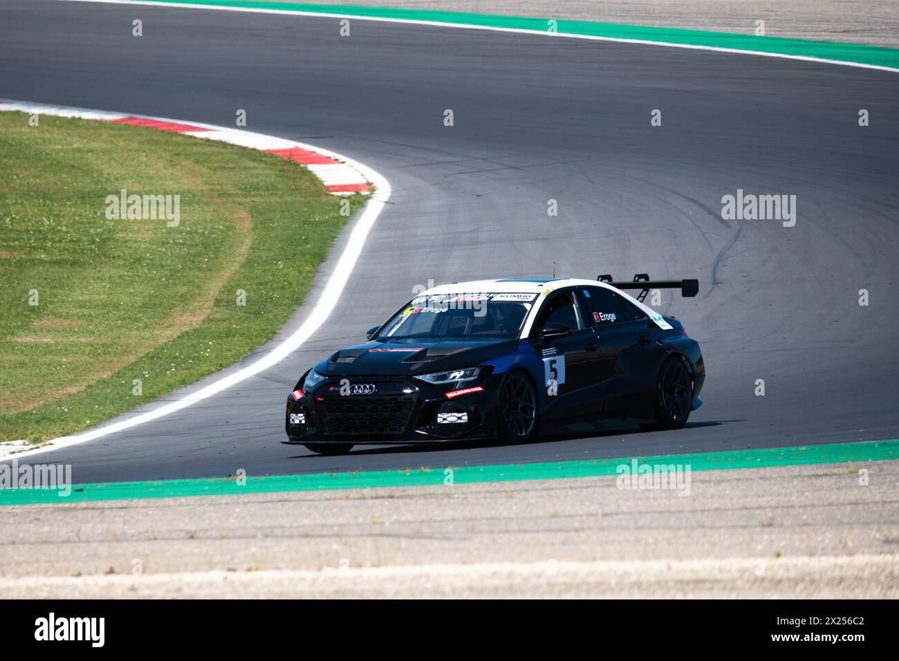 Circuit de Vallelunga, Rome, Italie 19-04-2024 - FIA TCR World Tour, essais libres. Demir Eröge sur Audi en action sur hippodrome. Crédit photo : Fabio Pagani/Alamy Live News Banque D'Images