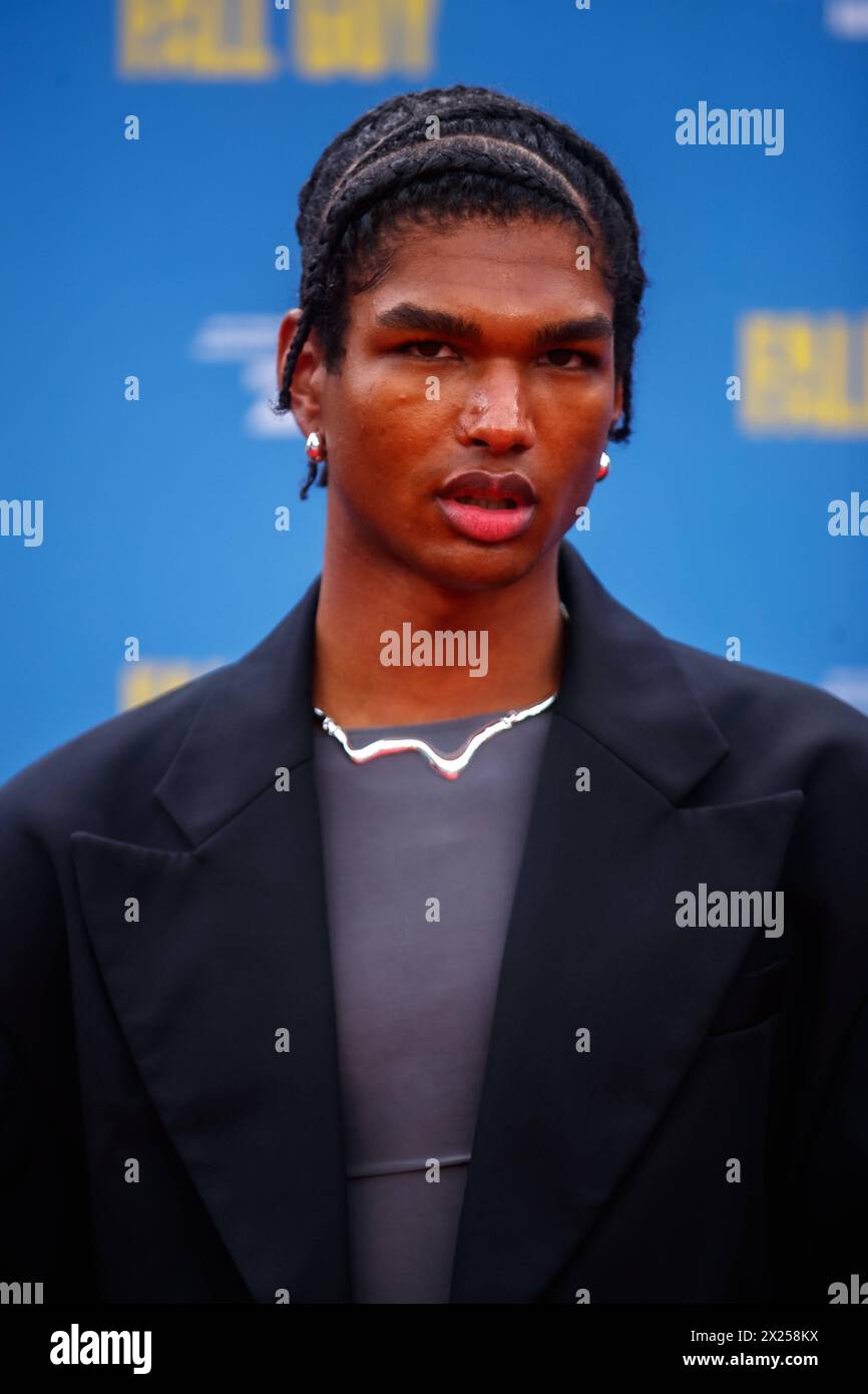 Europapremiere - The Fall Guy Jermaine Kokou Kothe BEI der Europapremiere zum Kinofilm The Fall Guy im UCI luxe Kino am Uber Platz AM 19.04.2024 à Berlin. *** Première européenne de l'automne Guy Jermaine Kokou Kothe lors de la première européenne du film The Fall Guy au cinéma UCI luxe à Uber Platz le 19 04 2024 à Berlin Copyright : xEventpressxKochanx Banque D'Images