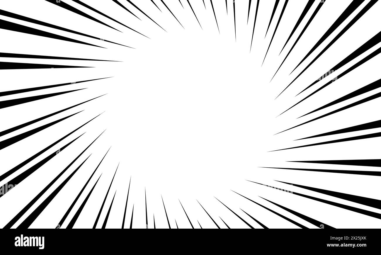élément de fond vectoriel de bande dessinée manga d'effet de vitesse. Illustration de la ligne de tir de balles radiales. Convient pour les livres, magazines, affiches, œuvres d'art, surface Illustration de Vecteur