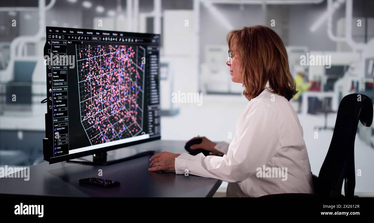 Ingénieurs opérateurs utilisant le système SCADA dans une usine industrielle Banque D'Images