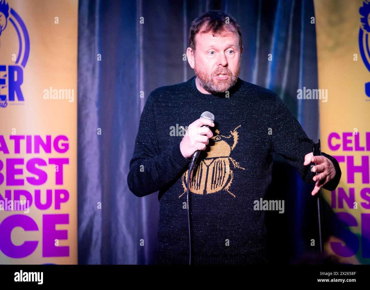 Michael Legge, comédien stand up, Joker Comedy Club, Southend-on-Sea, Essex © Clarissa Debenham (film Free Photography) / Alamy Banque D'Images