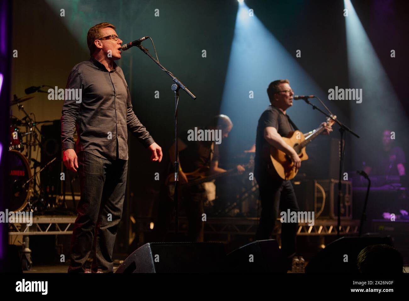 The Proclaimers se produisant au Wickham Festival, août 2012 Banque D'Images