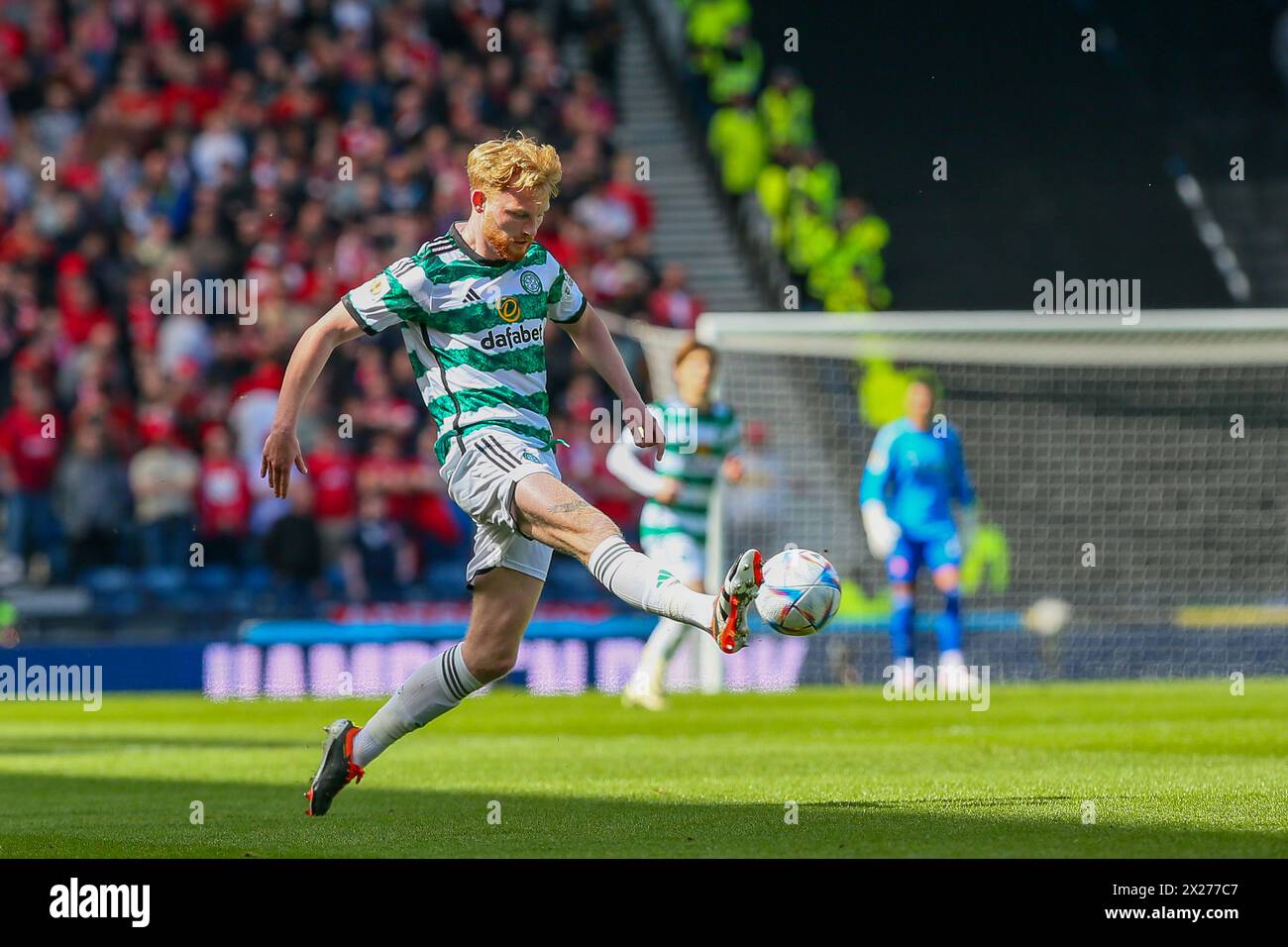Glasgow, Royaume-Uni. 20 avril 2024. Au premier tour des demi-finales de la Scottish Gas Men's Scottish Cup, Aberdeen affronte le Celtic à Hampden Park, Glasgow, Royaume-Uni. Crédit : Findlay/Alamy Live News Banque D'Images