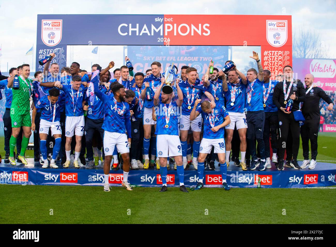 Stockport, Royaume-Uni. 20 avril 2024. Lors du match de Sky Bet League 2 entre Stockport County et Accrington Stanley au Edgeley Park Stadium, Stockport le samedi 20 avril 2024. (Photo : Mike Morese | mi News) crédit : MI News & Sport /Alamy Live News Banque D'Images