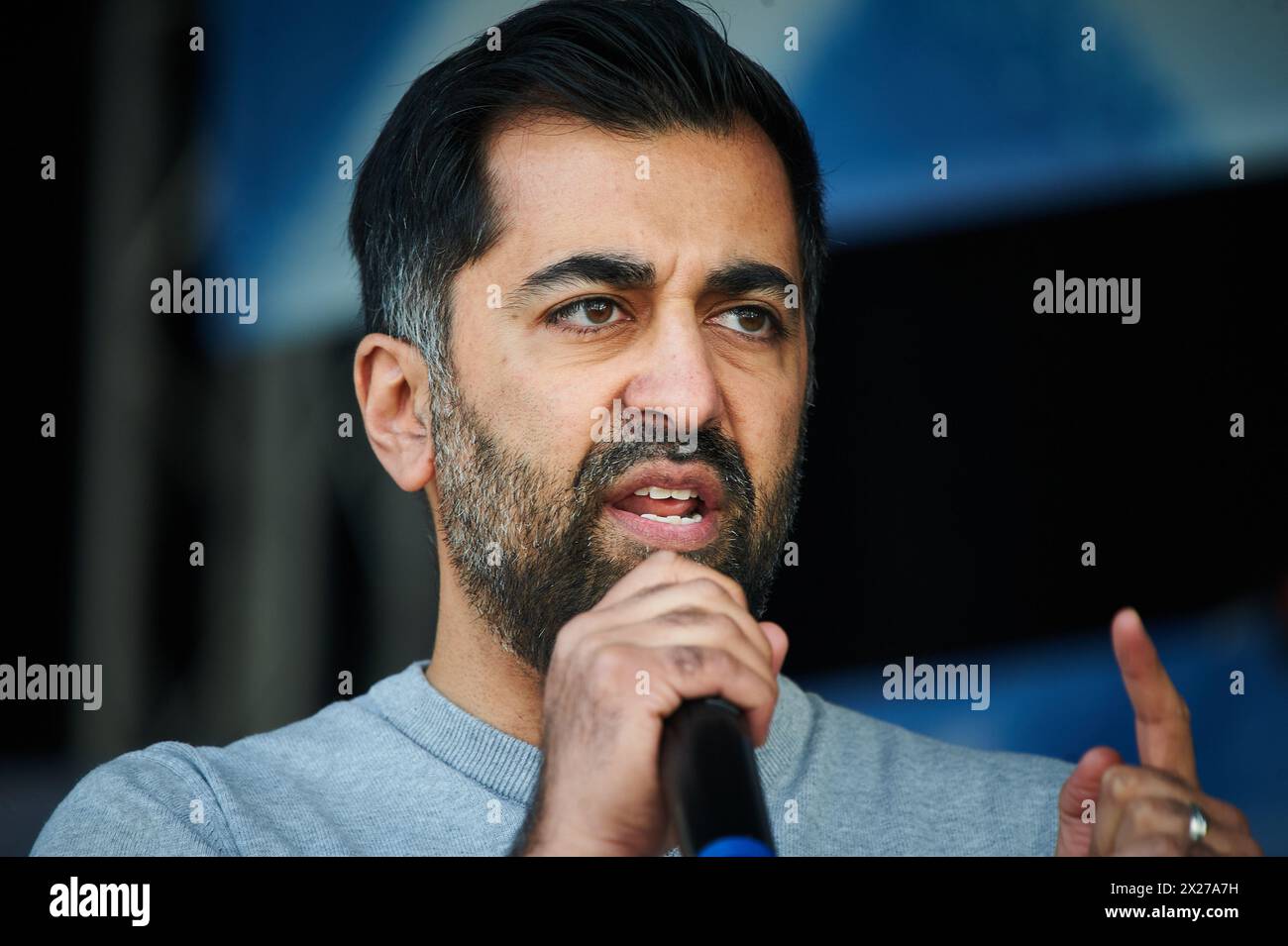 Glasgow Écosse, Royaume-Uni 20 avril 2024. March and Rally for a Independent Scotland passe par la ville jusqu'à George Square avec des conférenciers dont le premier ministre écossais Humza Yousaf. crédit sst/alamy live news Banque D'Images