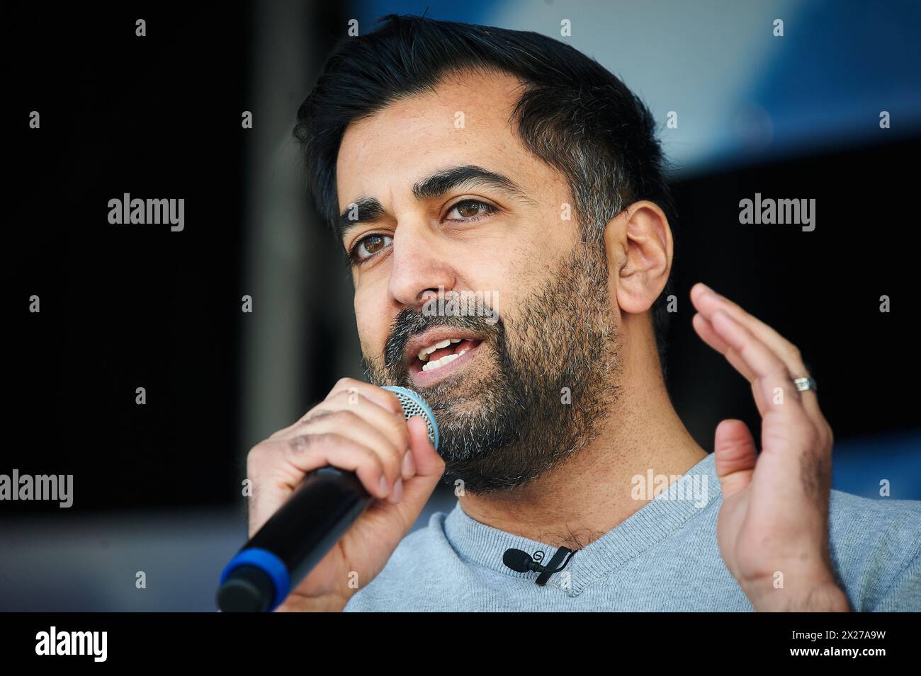 Glasgow Écosse, Royaume-Uni 20 avril 2024. March and Rally for a Independent Scotland passe par la ville jusqu'à George Square avec des conférenciers dont le premier ministre écossais Humza Yousaf. crédit sst/alamy live news Banque D'Images