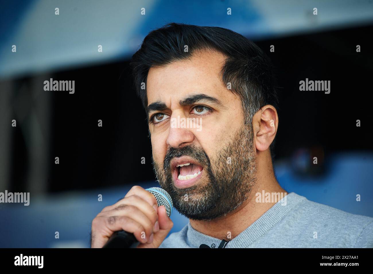 Glasgow Écosse, Royaume-Uni 20 avril 2024. March and Rally for a Independent Scotland passe par la ville jusqu'à George Square avec des conférenciers dont le premier ministre écossais Humza Yousaf. crédit sst/alamy live news Banque D'Images