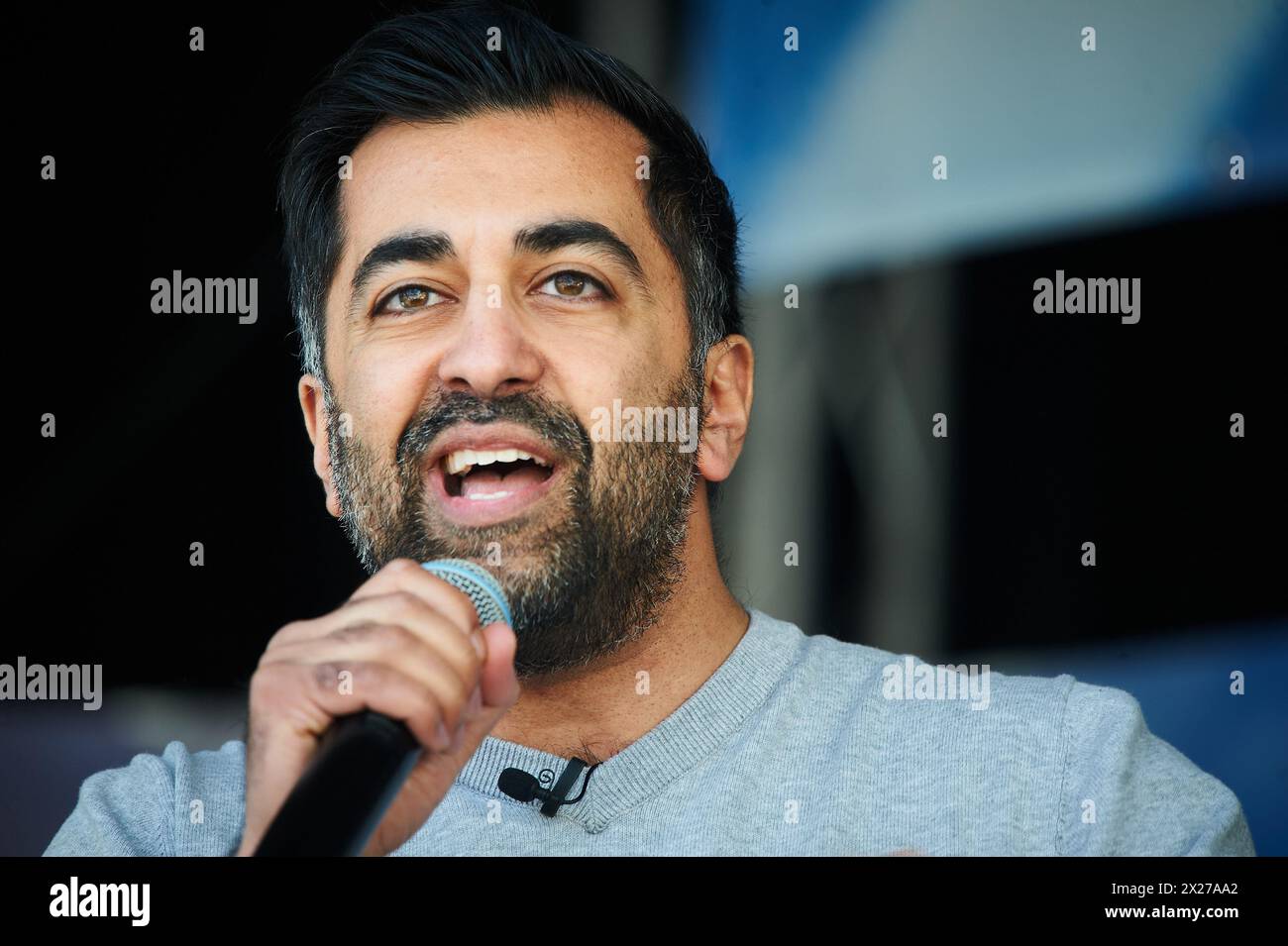 Glasgow Écosse, Royaume-Uni 20 avril 2024. March and Rally for a Independent Scotland passe par la ville jusqu'à George Square avec des conférenciers dont le premier ministre écossais Humza Yousaf. crédit sst/alamy live news Banque D'Images