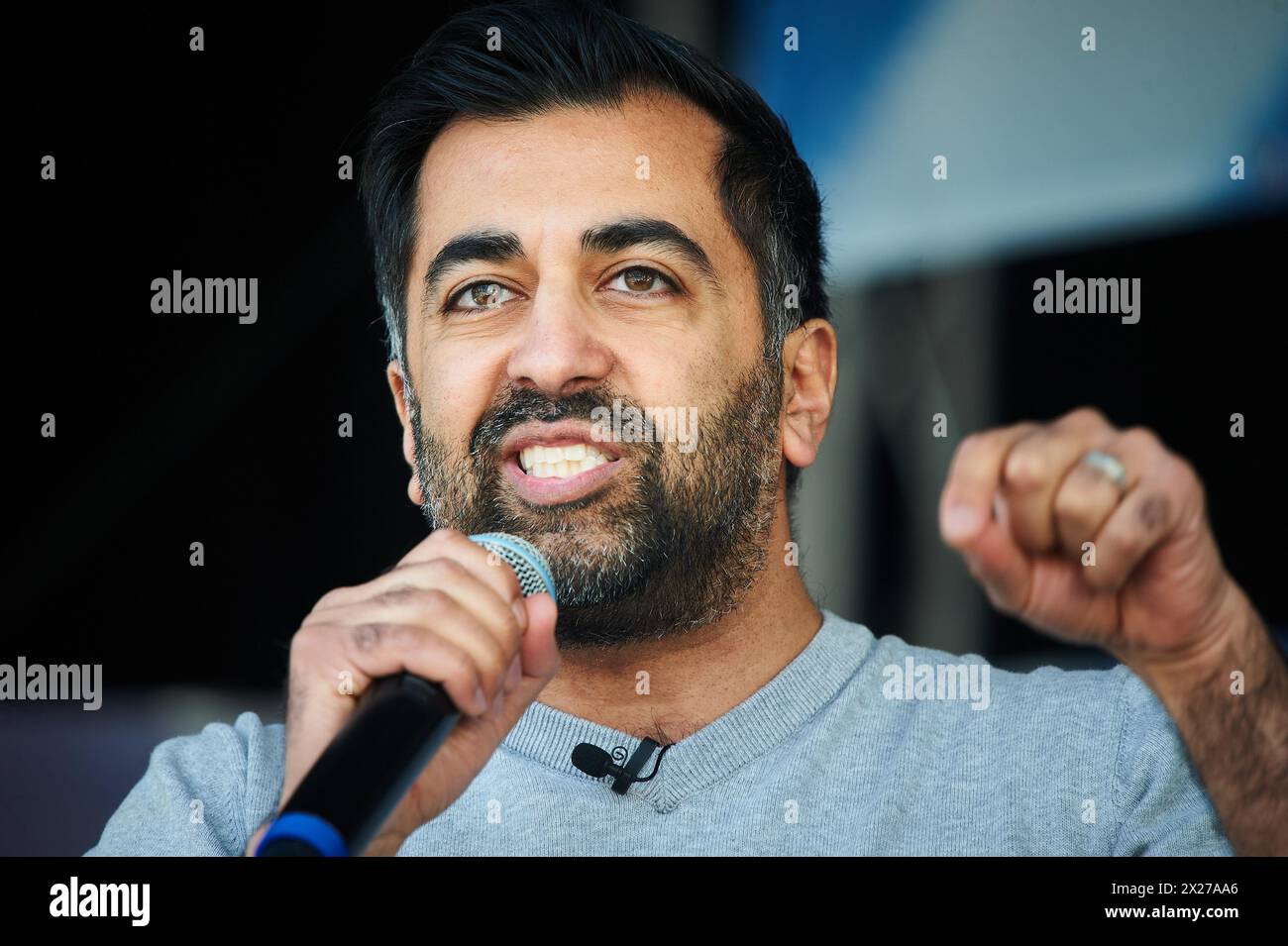 Glasgow Écosse, Royaume-Uni 20 avril 2024. March and Rally for a Independent Scotland passe par la ville jusqu'à George Square avec des conférenciers dont le premier ministre écossais Humza Yousaf. crédit sst/alamy live news Banque D'Images
