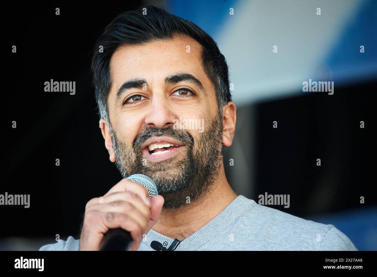 Glasgow Écosse, Royaume-Uni 20 avril 2024. March and Rally for a Independent Scotland passe par la ville jusqu'à George Square avec des conférenciers dont le premier ministre écossais Humza Yousaf. crédit sst/alamy live news Banque D'Images