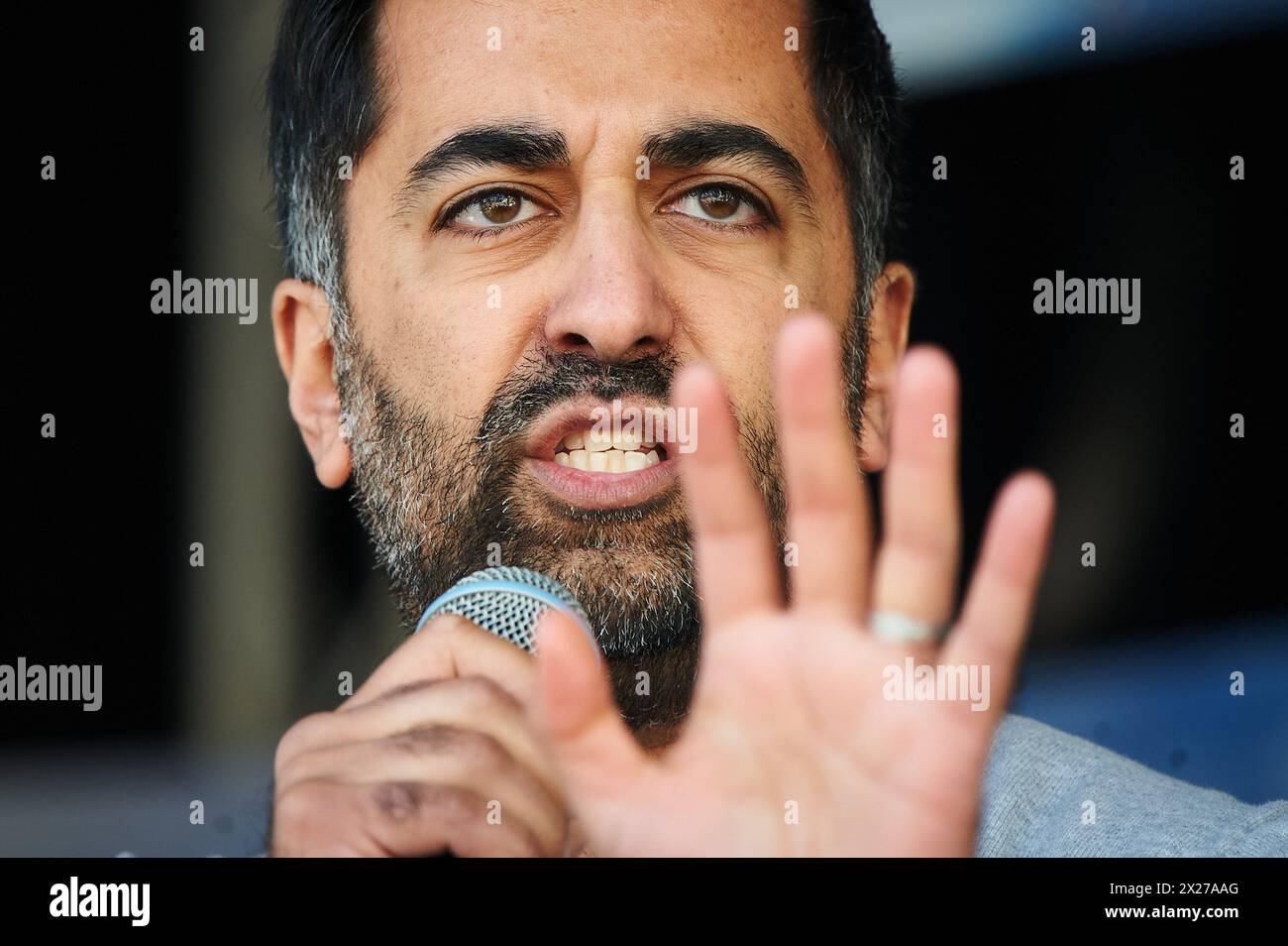 Glasgow Écosse, Royaume-Uni 20 avril 2024. March and Rally for a Independent Scotland passe par la ville jusqu'à George Square avec des conférenciers dont le premier ministre écossais Humza Yousaf. crédit sst/alamy live news Banque D'Images