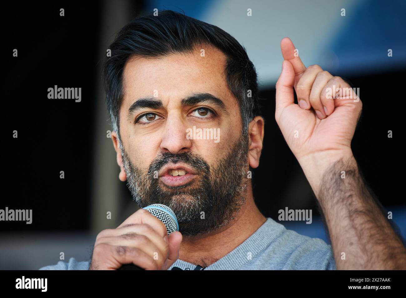 Glasgow Écosse, Royaume-Uni 20 avril 2024. March and Rally for a Independent Scotland passe par la ville jusqu'à George Square avec des conférenciers dont le premier ministre écossais Humza Yousaf. crédit sst/alamy live news Banque D'Images
