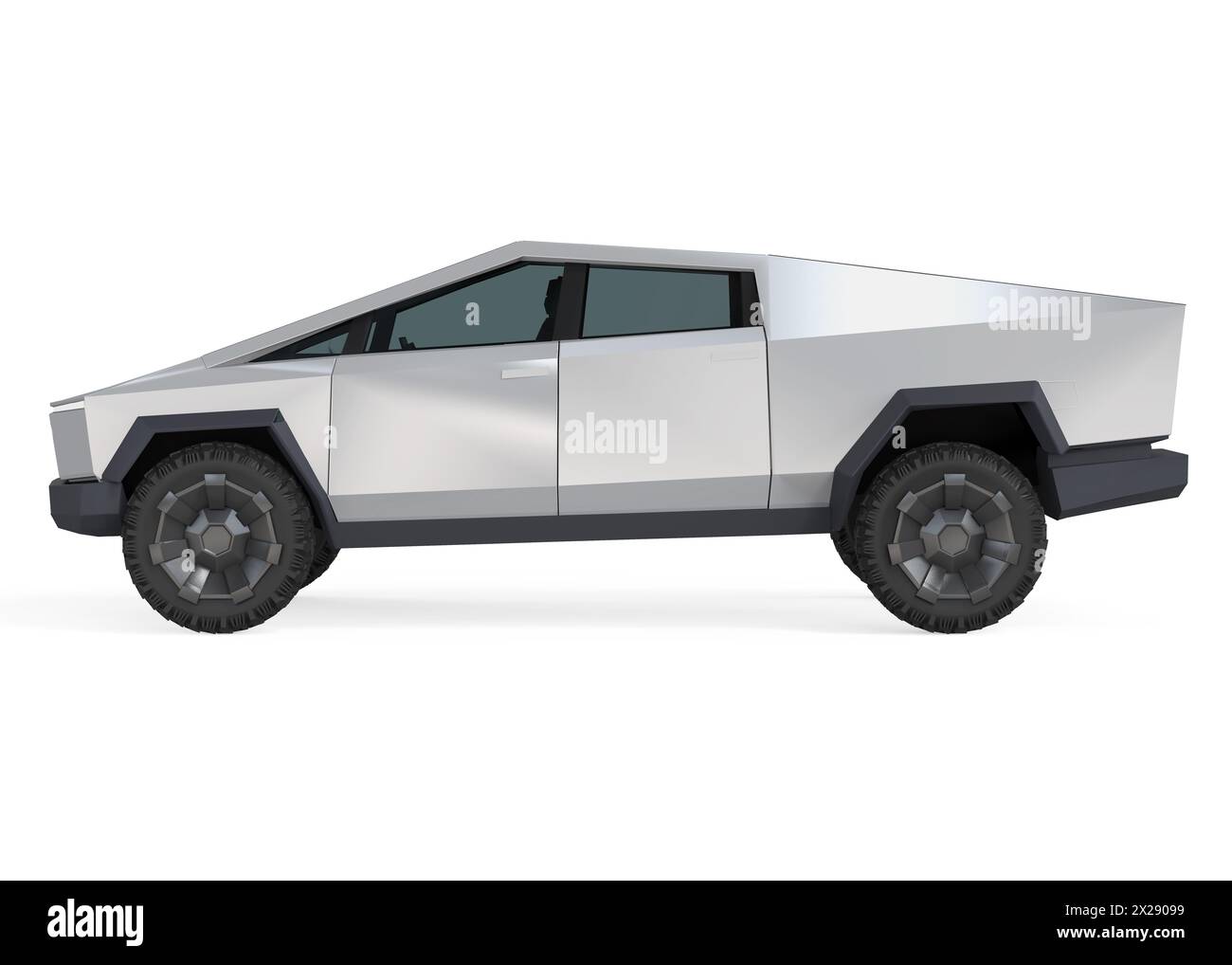 Camionnette électrique isolée Banque D'Images