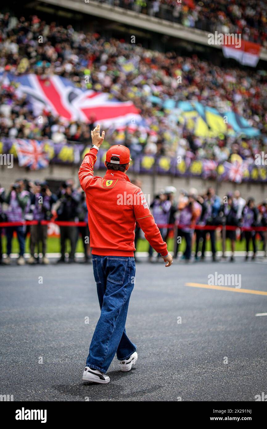 LECLERC Charles (mco), Scuderia Ferrari SF-24, portrait lors du Grand Prix de Chine Lenovo de formule 1 2024, 5ème manche du Championnat du monde de formule 1 2024 du 19 au 21 avril 2024 sur le circuit international de Shanghai, à Shanghai, en Chine Banque D'Images