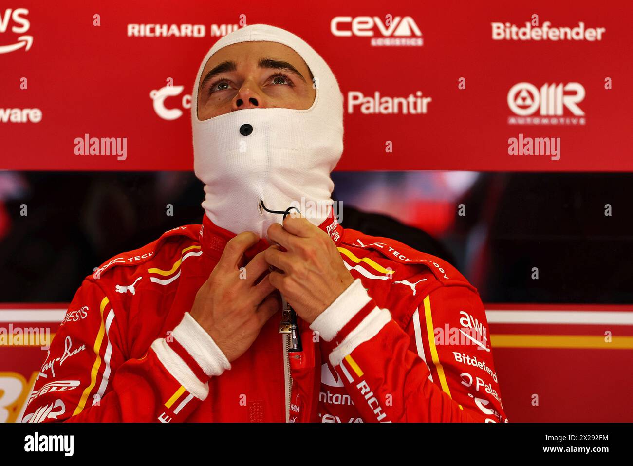Shanghai, Chine. 21 avril 2024. Charles Leclerc (mon) Ferrari. Championnat du monde de formule 1, Rd 5, Grand Prix de Chine, dimanche 21 avril 2024. Shanghai, Chine. Crédit : James Moy/Alamy Live News Banque D'Images