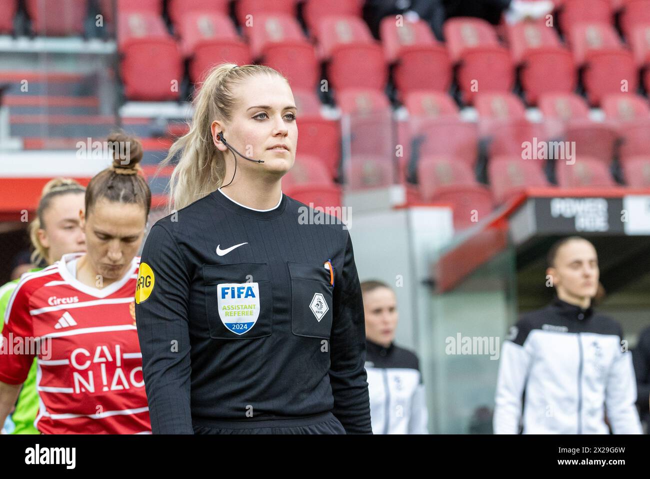 Liège, Belgique. 20 avril 2024. Photo prise lors d'un match de football féminin entre la Standard Femina de Liège et l'OHL le 5ème jour de match dans les play offs de la saison 2023 - 2024 dans la Super League belge Lotto Womens, le samedi 20 avril 2024 à Liège, BELGIQUE . Crédit : Sportpix/Alamy Live News Banque D'Images