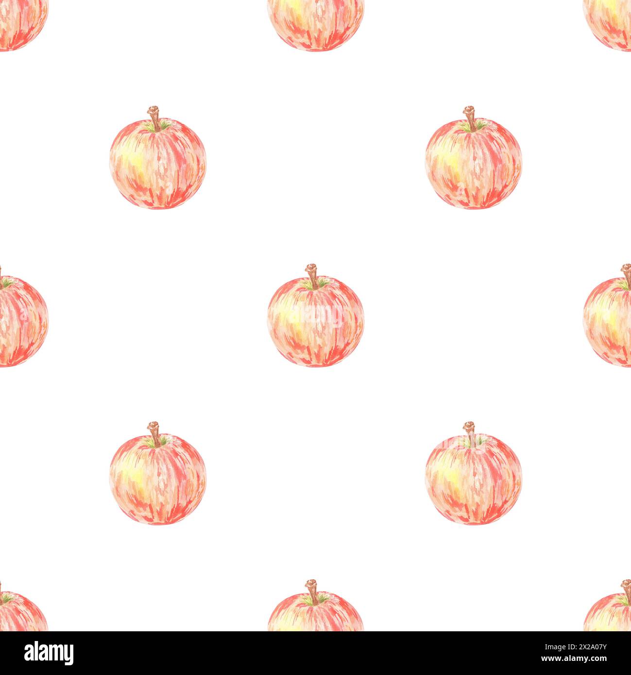 Motif aquarelle cercle de pomme sans couture avec des feuilles rouges et vertes. Illustration de nourriture peinte à la main en stile botanique sur fond blanc pour textile Banque D'Images Motif aquarelle cercle de pomme sans couture avec des feuilles rouges et vertes. Illustration de nourriture peinte à la main en stile botanique sur fond blanc pour textile Banque D'Images