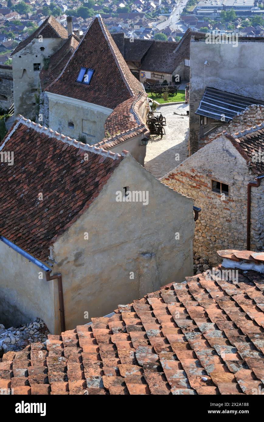 Forteresse Rasnov, Transylvanie, Roumanie Banque D'Images