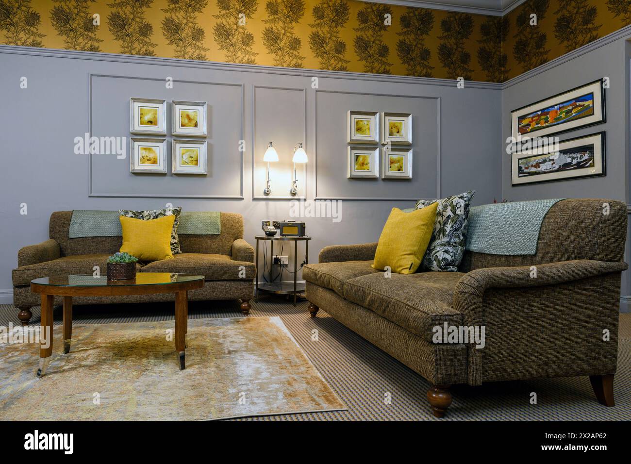Une suite au Waldorf Astoria Edinburgh - The Caledonian Hotel, Édimbourg, Écosse, Royaume-Uni Banque D'Images