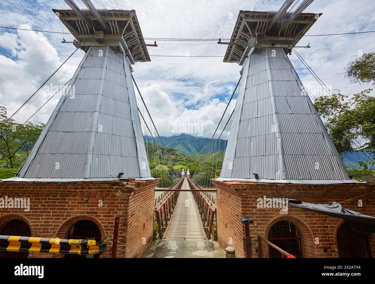 Pont Ouest, rivière Cauca, Santa Fe de Antioquia, Antioquia, Colombie, Amérique du Sud Banque D'Images