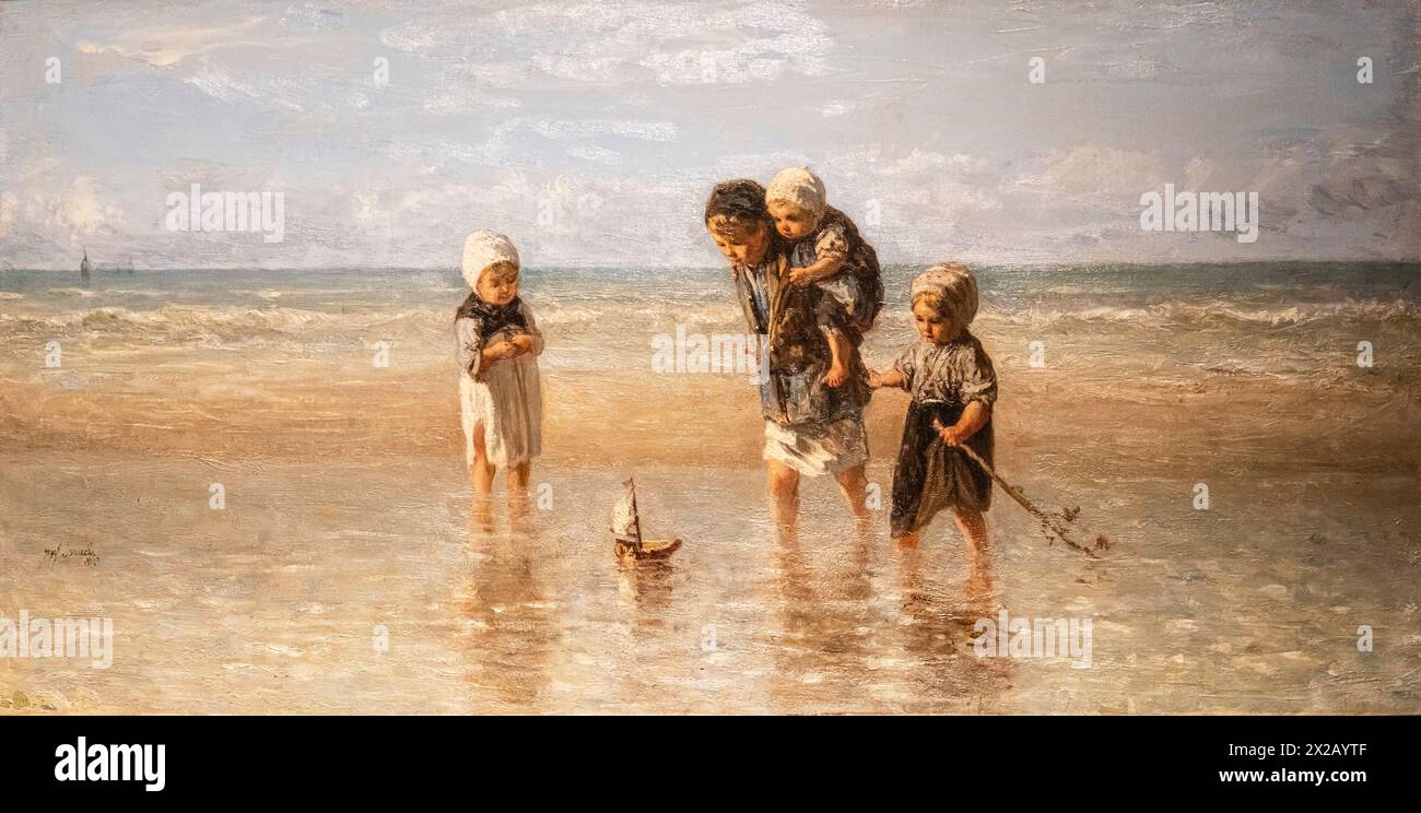 Childen of the Sea, Jozef Israëls, 1872, Amsterdam, pays-Bas Banque D'Images