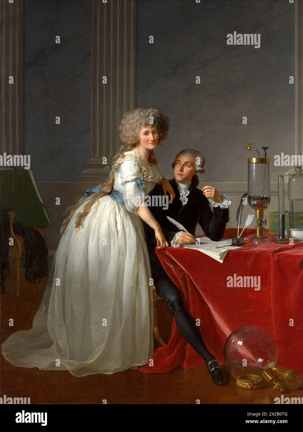 Antoine Laurent Lavoisier (1743-1794) et Marie Anne Lavoisier (Marie Anne Pierrette Paulze, 1758-1836) Banque D'Images