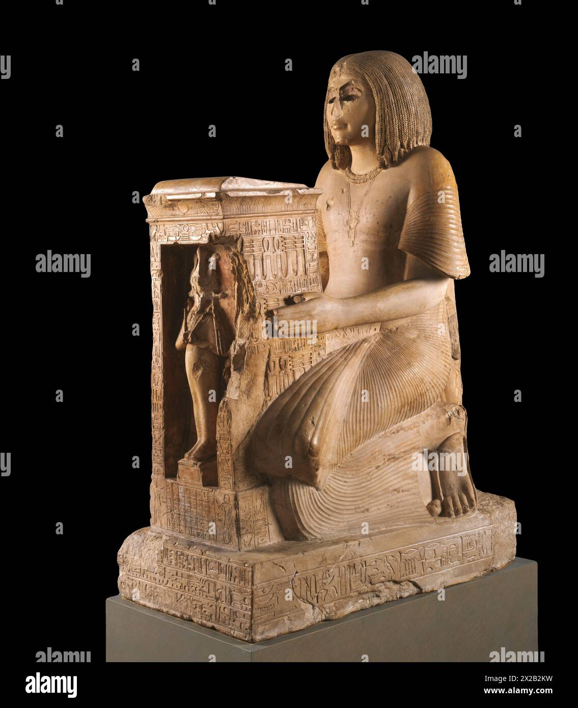 Statue agenouillée de Yuny New Kingdom, Ramessid CA. 1294–1279 AV. J.-C. Banque D'Images