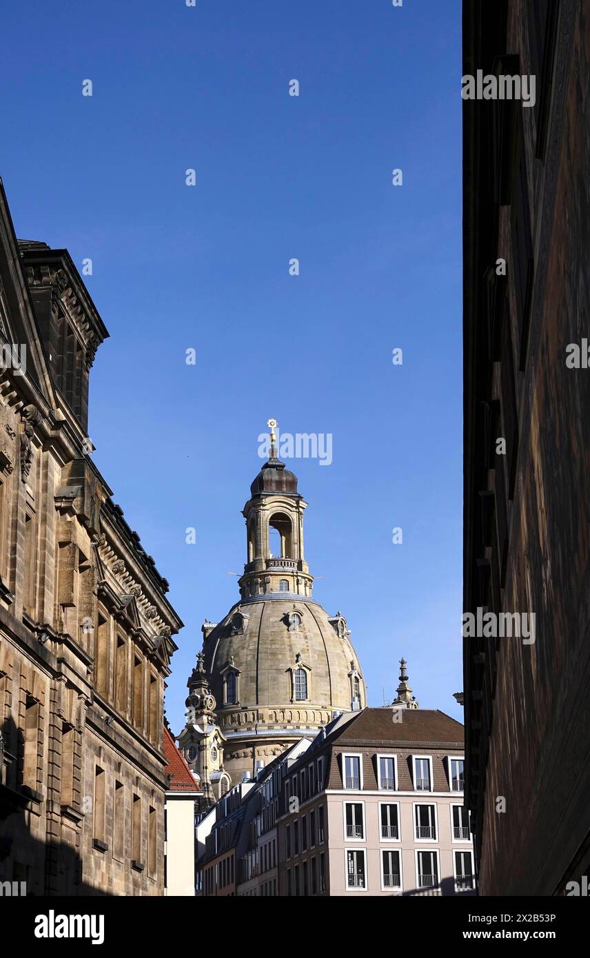 Vue de l'église notre-Dame, Saxe, Allemagne, Europe Banque D'Images