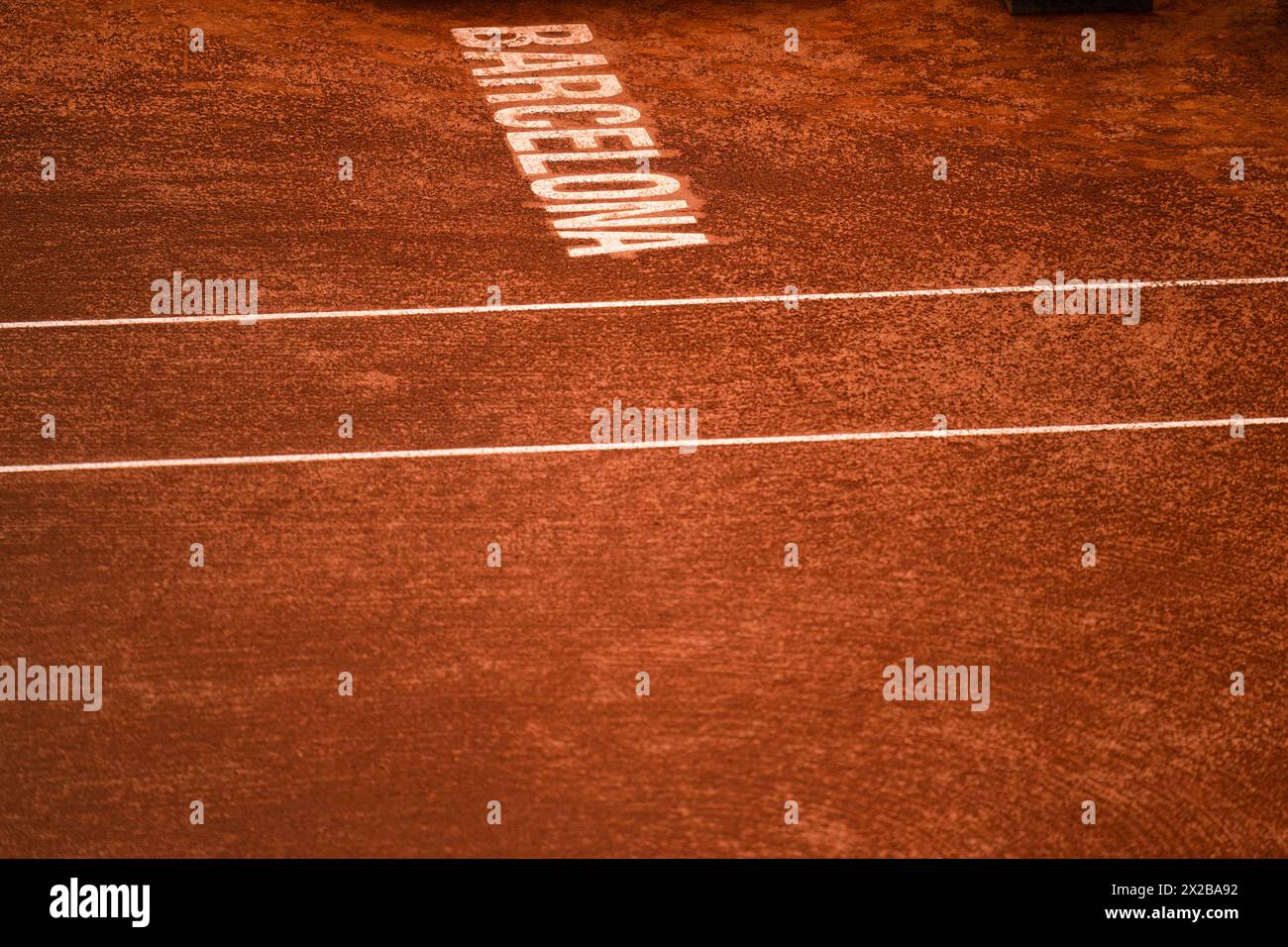 Barcelone, Espagne, 21 avril 2024. Finale du Sabadell Open Banc match entre Stefanos Tsitsipas (GRE) et Casper Ruud (NOR) crédit : Joan Gosa/Alamy Live News Banque D'Images