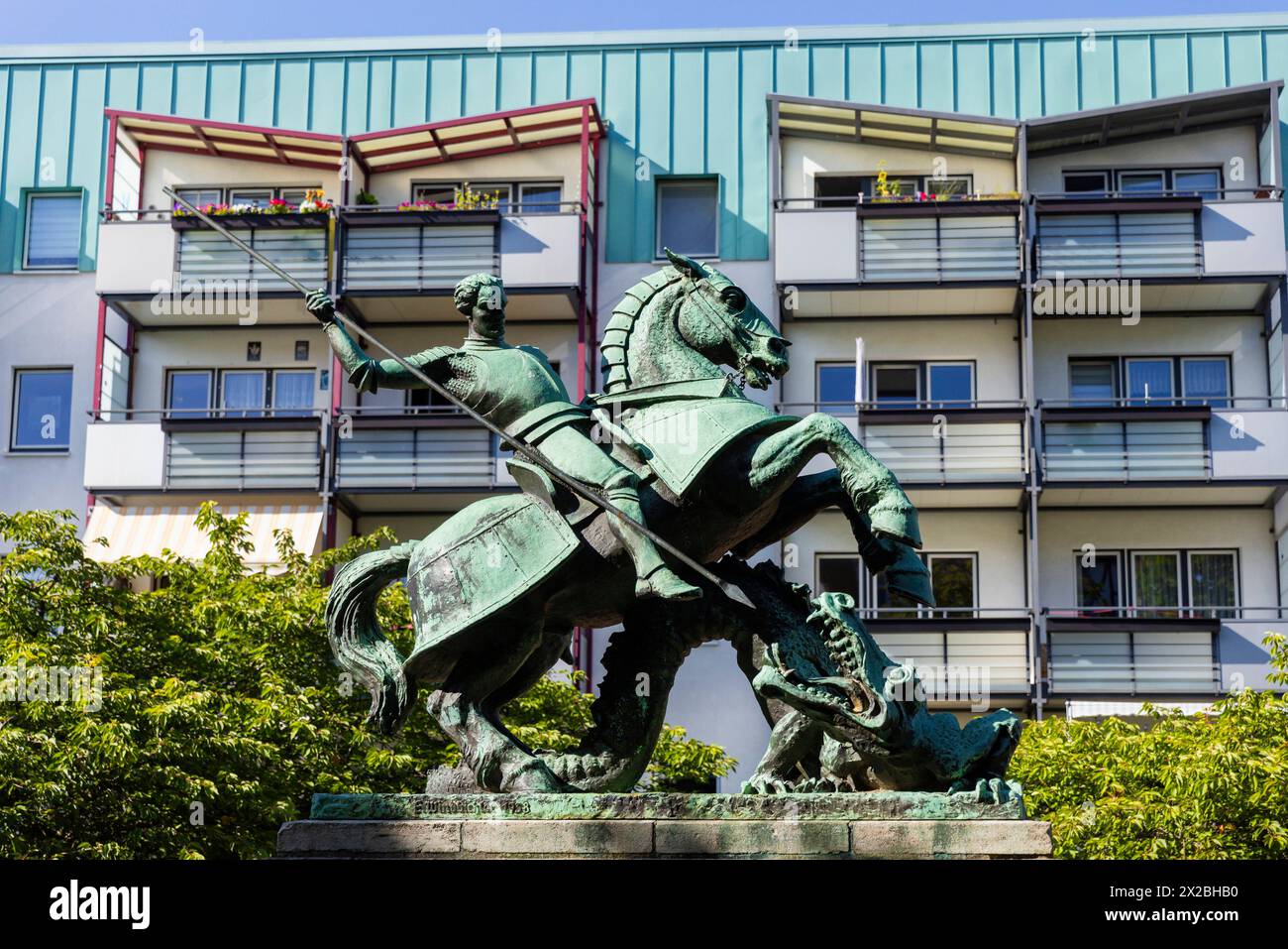 Stadtbild Denkmal : Drachentöter Siegfried Eisenach Thüringen Deutschland *** Townscape Monument Dragon Slayer Siegfried Eisenach Thuringe Allemagne Banque D'Images