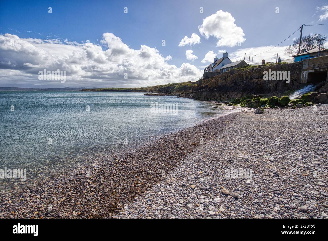 Moelfre Beach, Moelfre, Anglesey, Nord du pays de Galles Banque D'Images