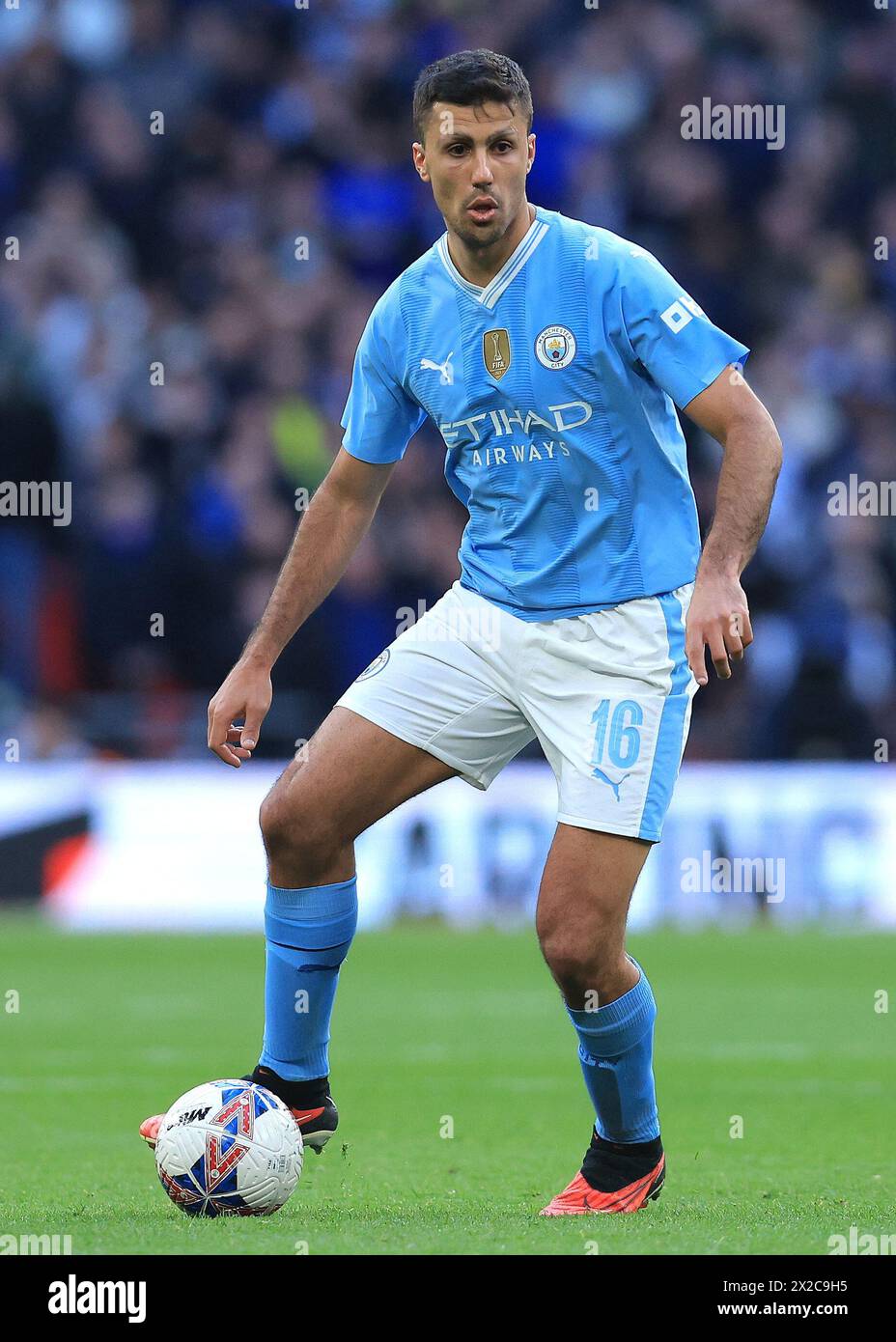 Londres, Royaume-Uni. 20 avril 2024. Rodri de Manchester City lors du match de FA Cup au stade de Wembley, Londres. Le crédit photo devrait se lire : Paul Terry/Sportimage crédit : Sportimage Ltd/Alamy Live News Banque D'Images