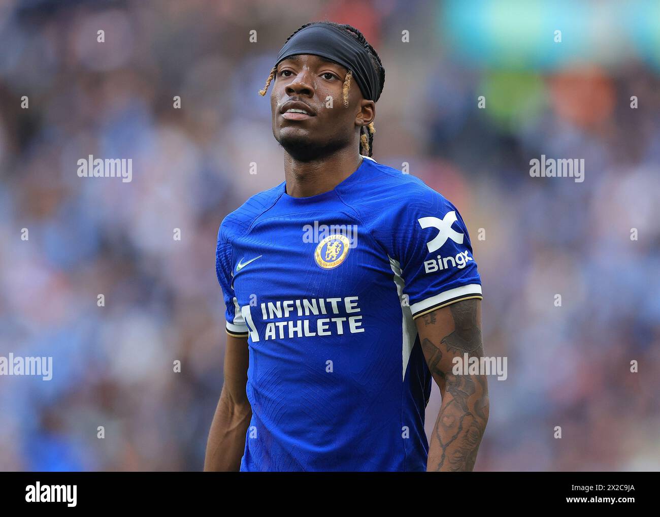 Londres, Royaume-Uni. 20 avril 2024. Noni Madueke de Chelsea lors du match de FA Cup au stade de Wembley, Londres. Le crédit photo devrait se lire : Paul Terry/Sportimage crédit : Sportimage Ltd/Alamy Live News Banque D'Images