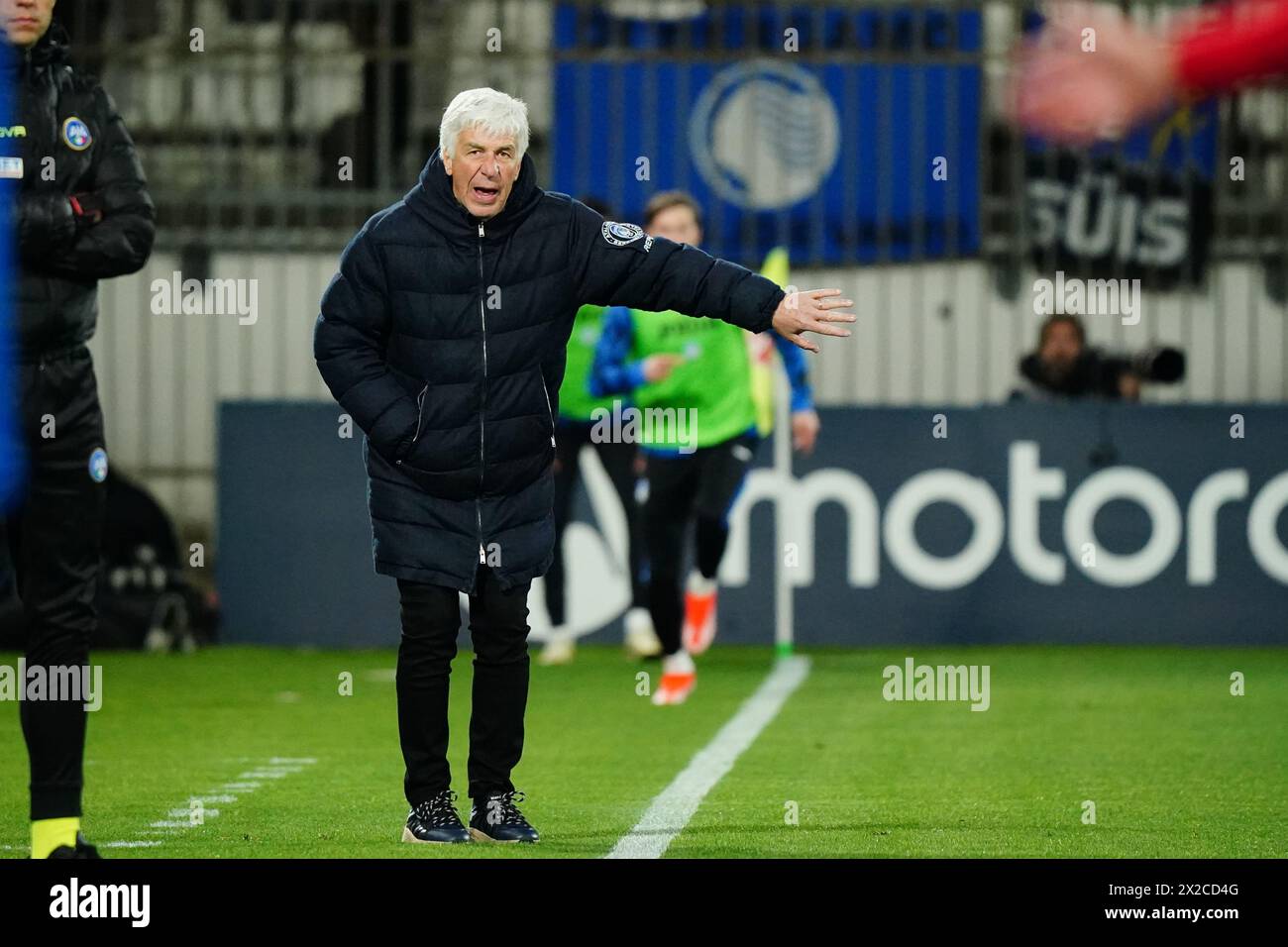 Monza, Italie. 21 avril 2024. L'entraîneur-chef Gian Piero Gasperini (Atalanta BC) lors du championnat italien Serie A match de football entre AC Monza et Atalanta BC le 21 avril 2024 au U-Power Stadium de Monza, Italie - photo Morgese-Rossini/DPPI crédit : DPPI Media/Alamy Live News Banque D'Images