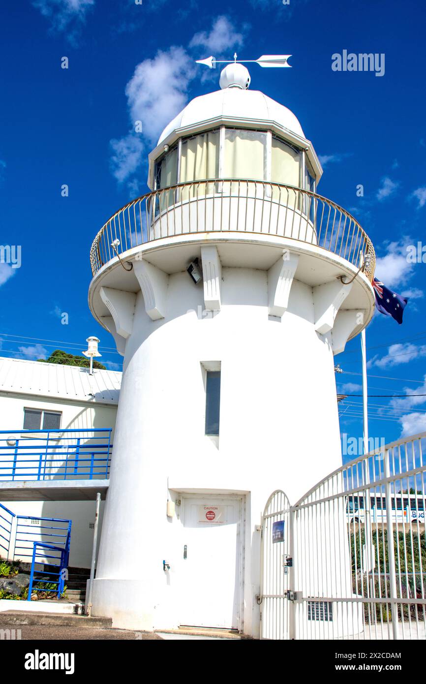 Phare historique au Killer Whale Museum, Imlay Street, Eden, Nouvelle-Galles du Sud, Australie Banque D'Images