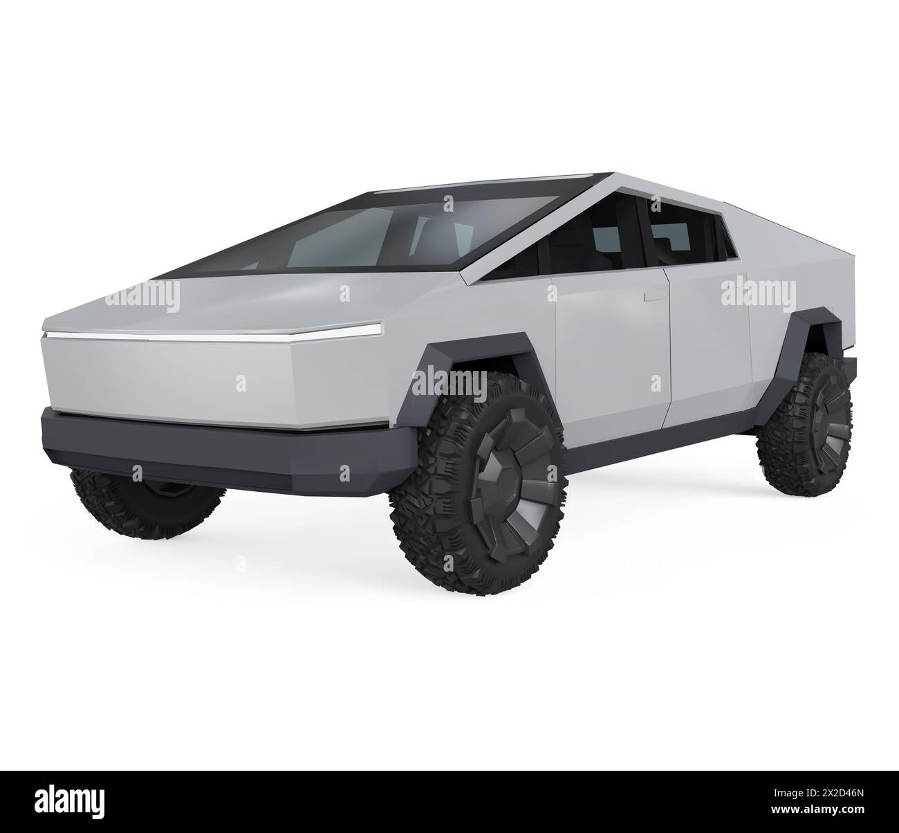 Camionnette électrique isolée Banque D'Images