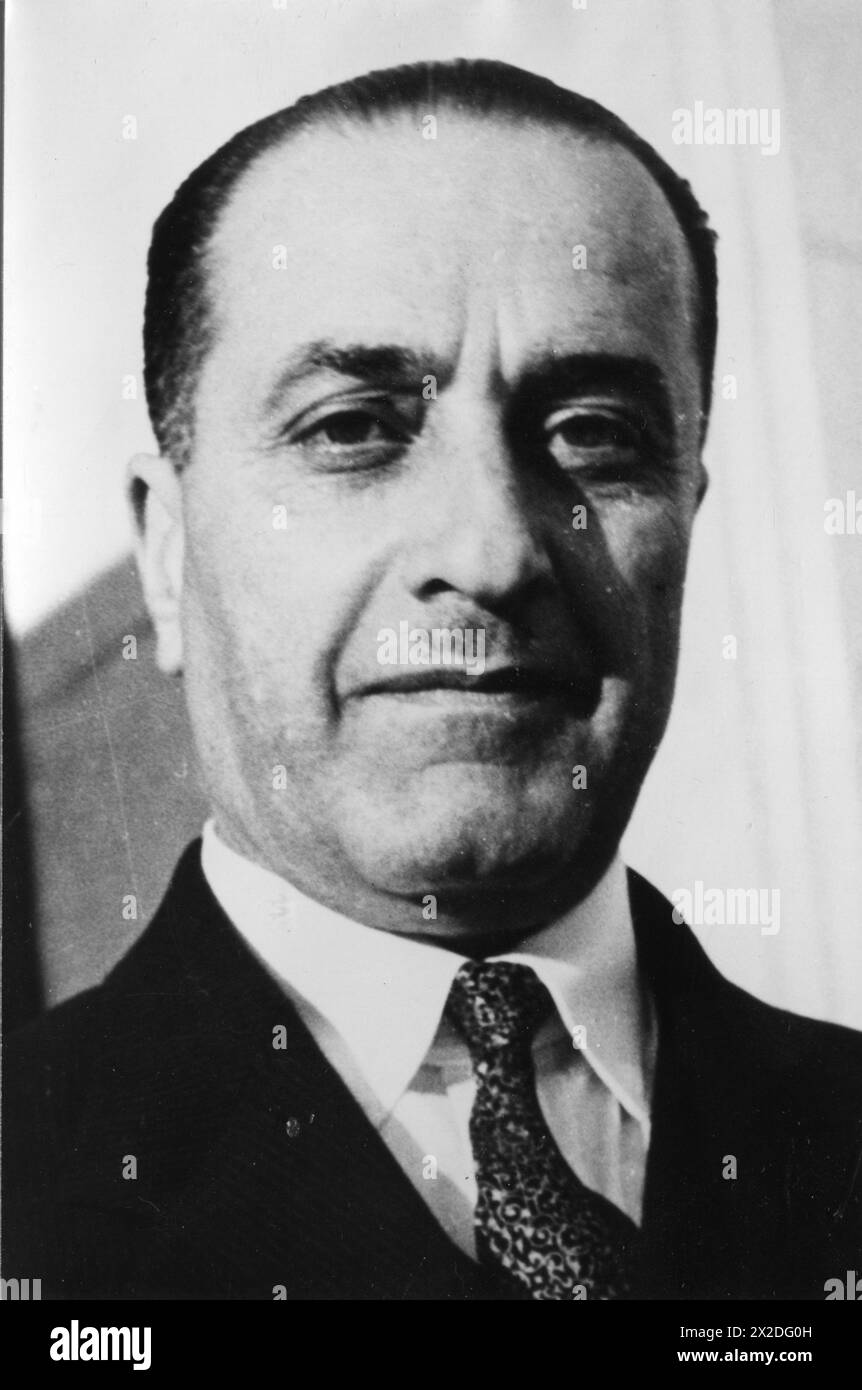 At-Talhuni, Bahdschat, 1913 - 30.1,1994, homme politique jordanien, premier ministre 1960 - 1962, portrait, AUTORISATION-DROITS-SUPPLÉMENTAIRE-INFO-NON-DISPONIBLE Banque D'Images