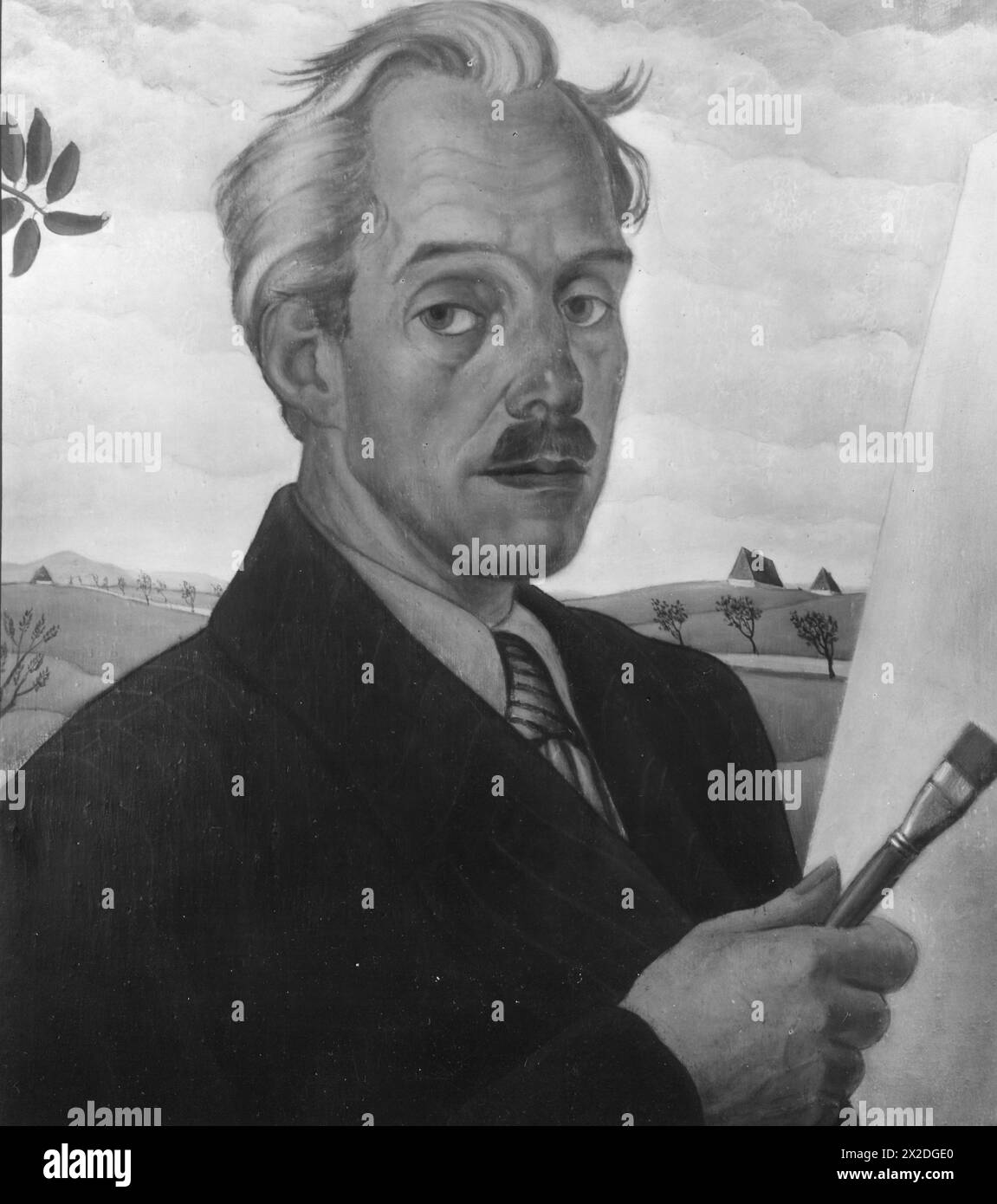 Schoenberg, Ewald, 7.8.1882 - 22.1,1949, peintre allemand, autoportrait, 1935, LES DROITS D'AUTEUR DE L'ARTISTE NE DOIVENT PAS ÊTRE EFFACÉS | EDITORIAL-USE-ONLY Banque D'Images