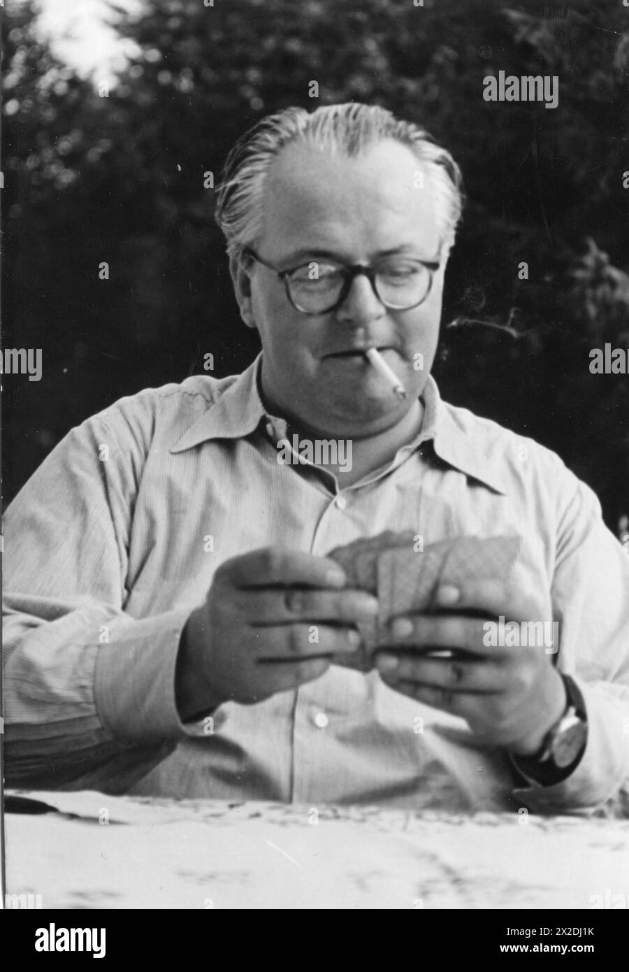 Schroeder, Friedrich Hermann Dietrich, 6.8.1910 - 25.9,1972, compositeur allemand, pendant le jeu de cartes, INFORMATIONS-AUTORISATION-DROITS-SUPPLÉMENTAIRES-NON-DISPONIBLES Banque D'Images