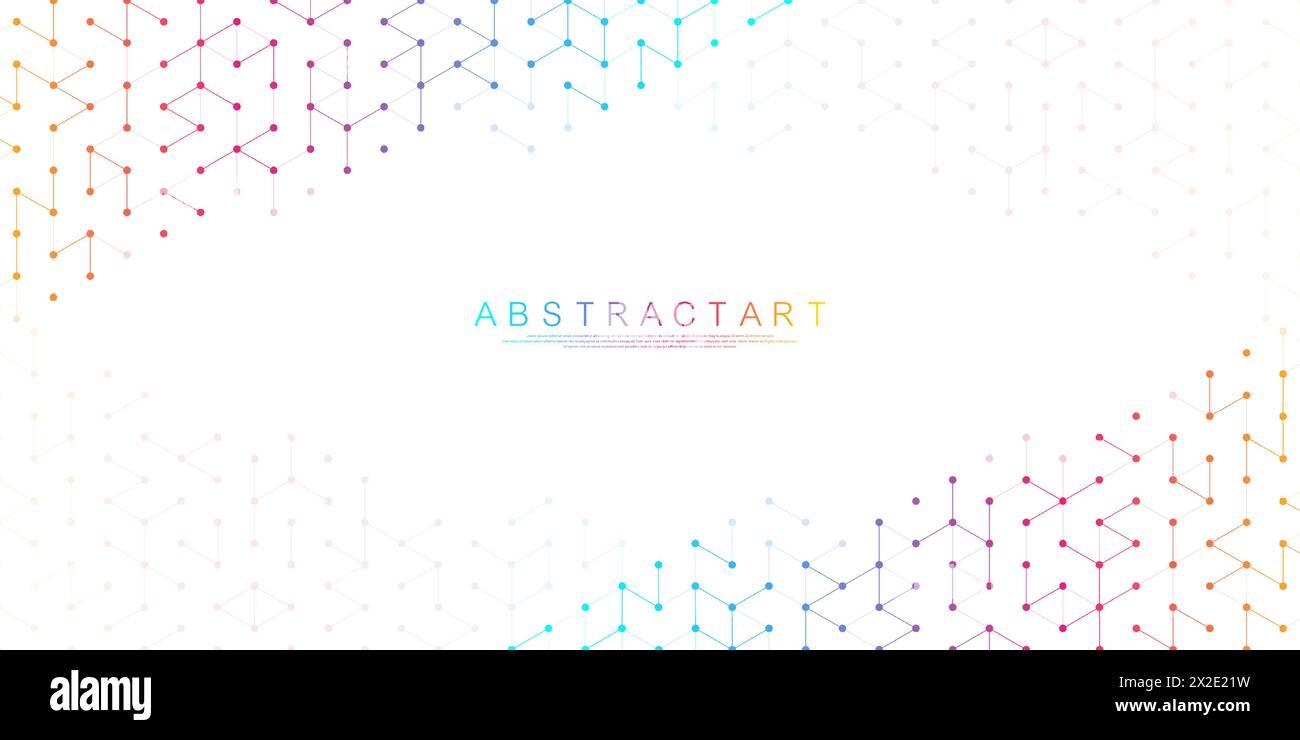 Soins de santé modernes ou conception de fond médical. Concept d'innovation en soins de santé. Bannière Web d'en-tête horizontale. Fond géométrique abstrait avec Illustration de Vecteur