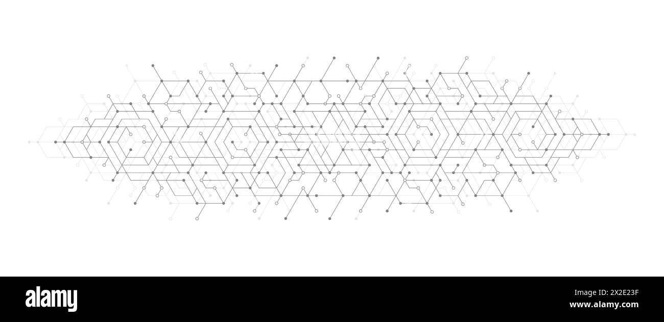 Soins de santé modernes ou conception de fond médical. Concept d'innovation en soins de santé. Bannière Web d'en-tête horizontale. Fond géométrique abstrait avec Illustration de Vecteur