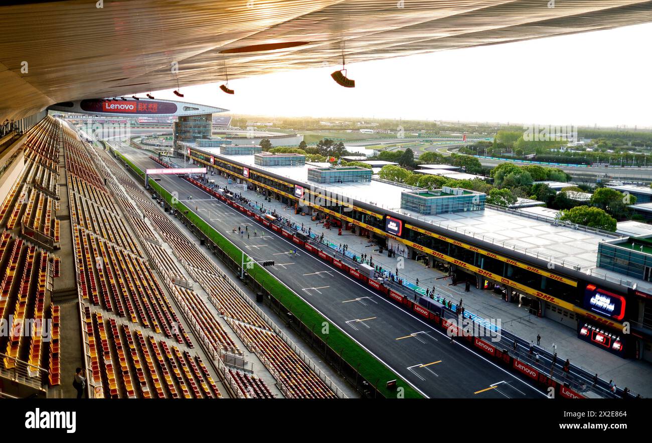 Shanghai, Chine. 18 avril 2024. Track impression, Grand Prix de F1 de Chine sur le circuit international de Shanghai le 18 avril 2024 à Shanghai, en Chine. (Photo de HOCH Zwei) crédit : dpa/Alamy Live News Banque D'Images