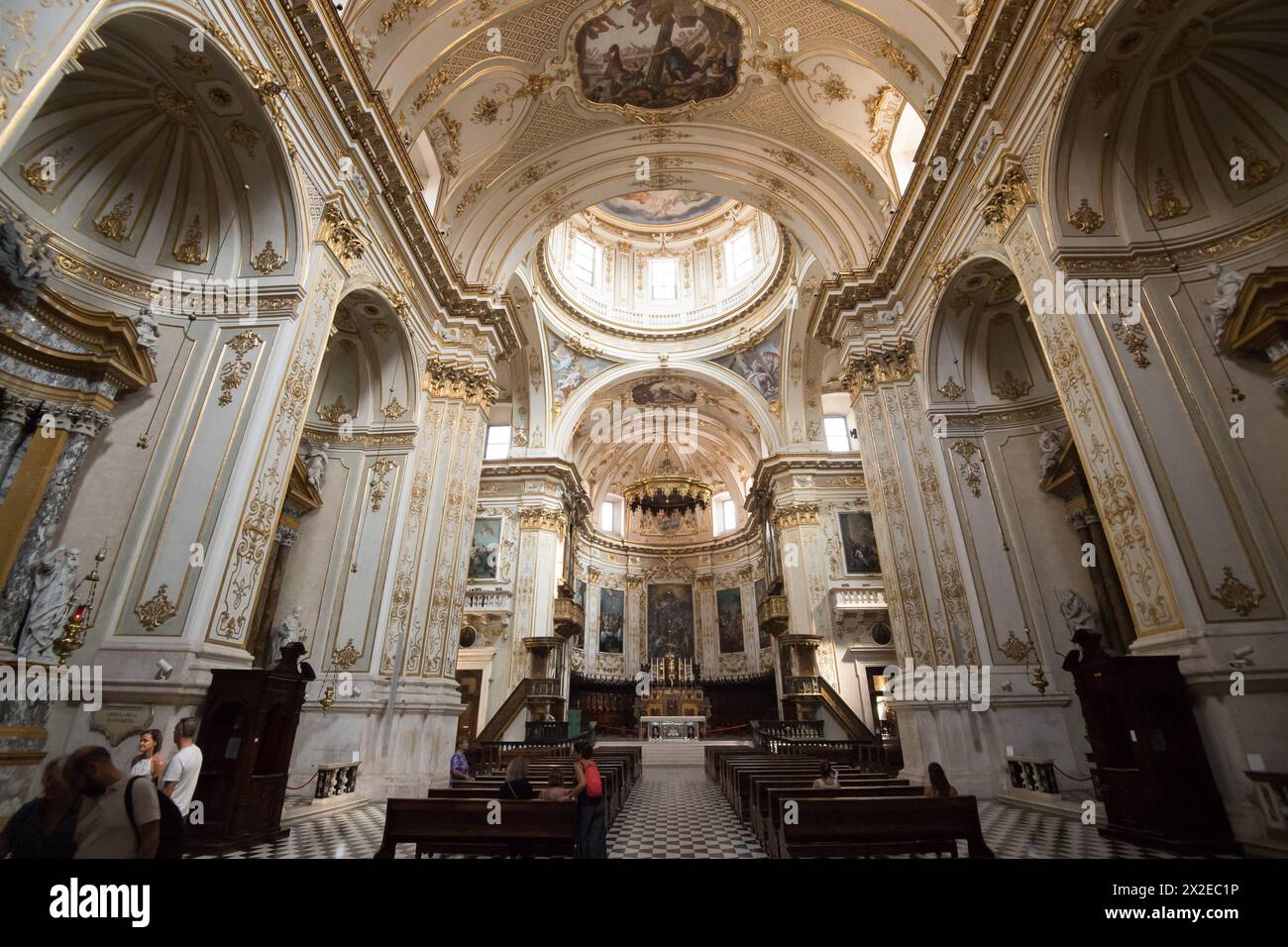 Cattedrale di Sant'Alessandro (cathédrale Saint Alexandre de Bergame) sur la Piazza Duomo dans le centre historique appelé Bergame haute ville à Bergame, province Banque D'Images